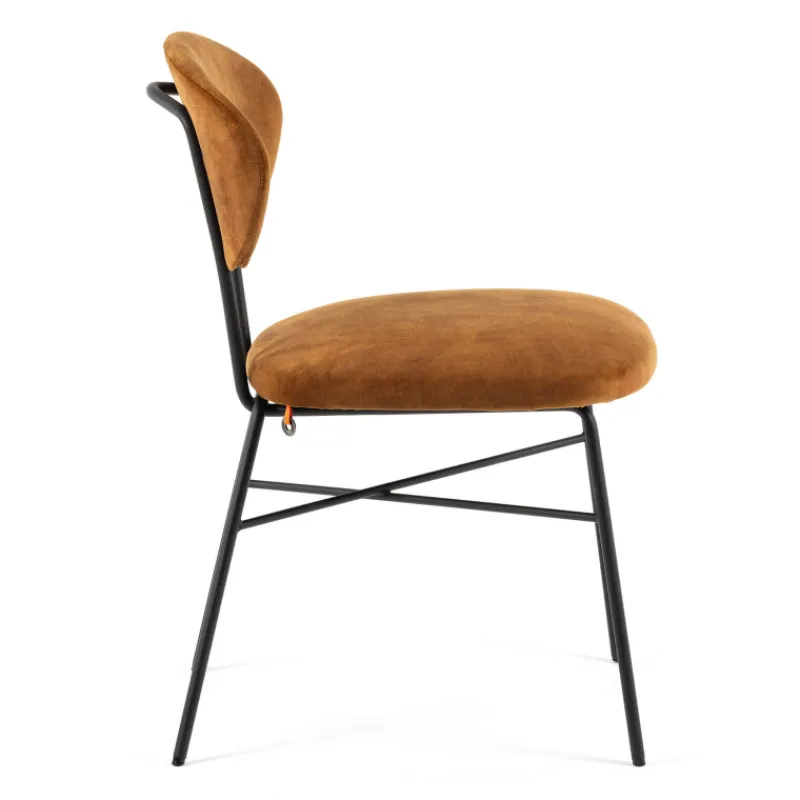 Mobitec Toro ® Chaise cosy minimaliste en tissu et pieds métal> Chaise De Salle à Manger|Chaise Salon