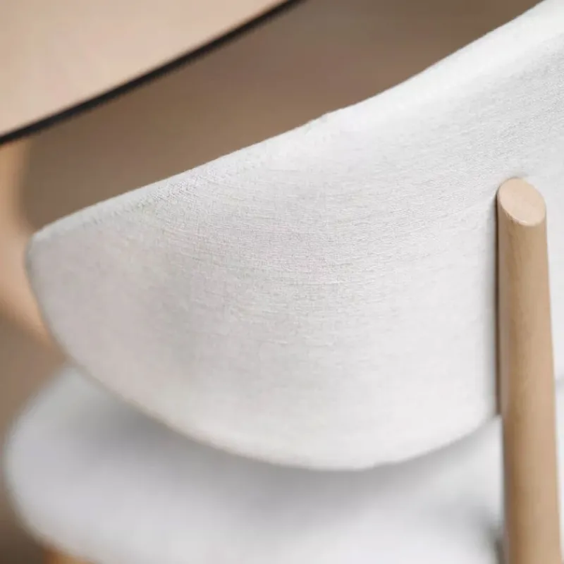 Mobitec Toro ® Chaise moderne avec dossier incurvé en tissu et bois> Chaise De Salle à Manger|Chaise Salon