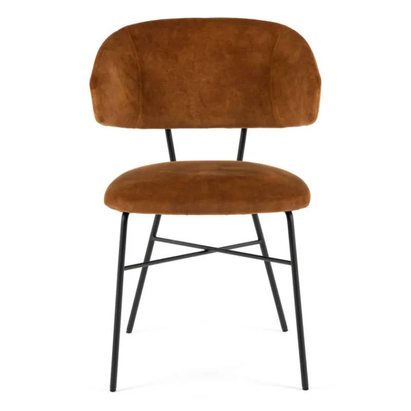 Mobitec Toro ® Fauteuil minimaliste cosy en tissu avec pieds en métal> Chaise De Salle à Manger|Fauteuil De Salon