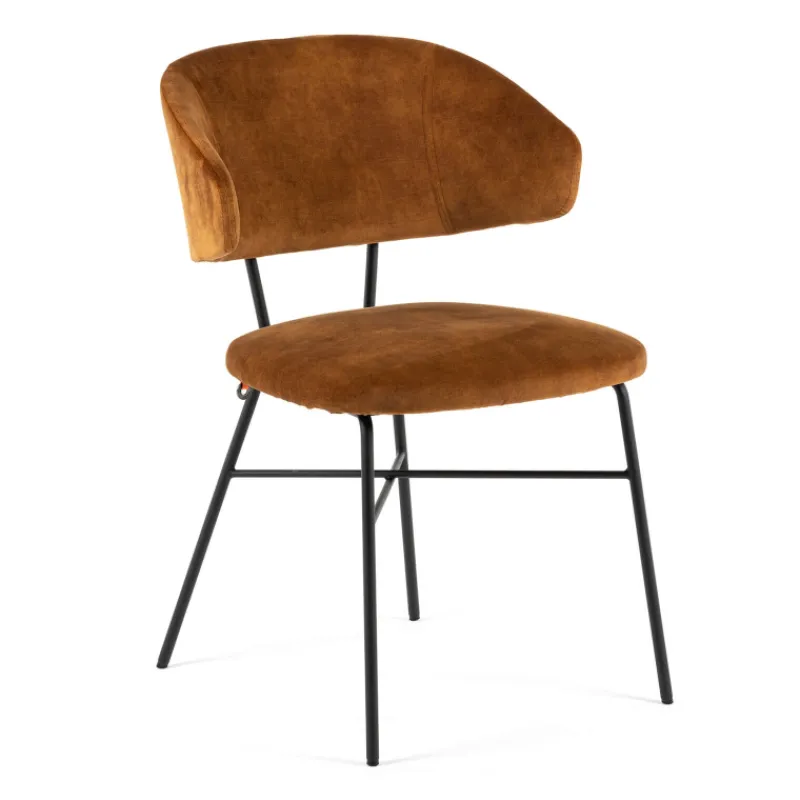 Mobitec Toro ® Fauteuil minimaliste cosy en tissu avec pieds en métal> Chaise De Salle à Manger|Fauteuil De Salon