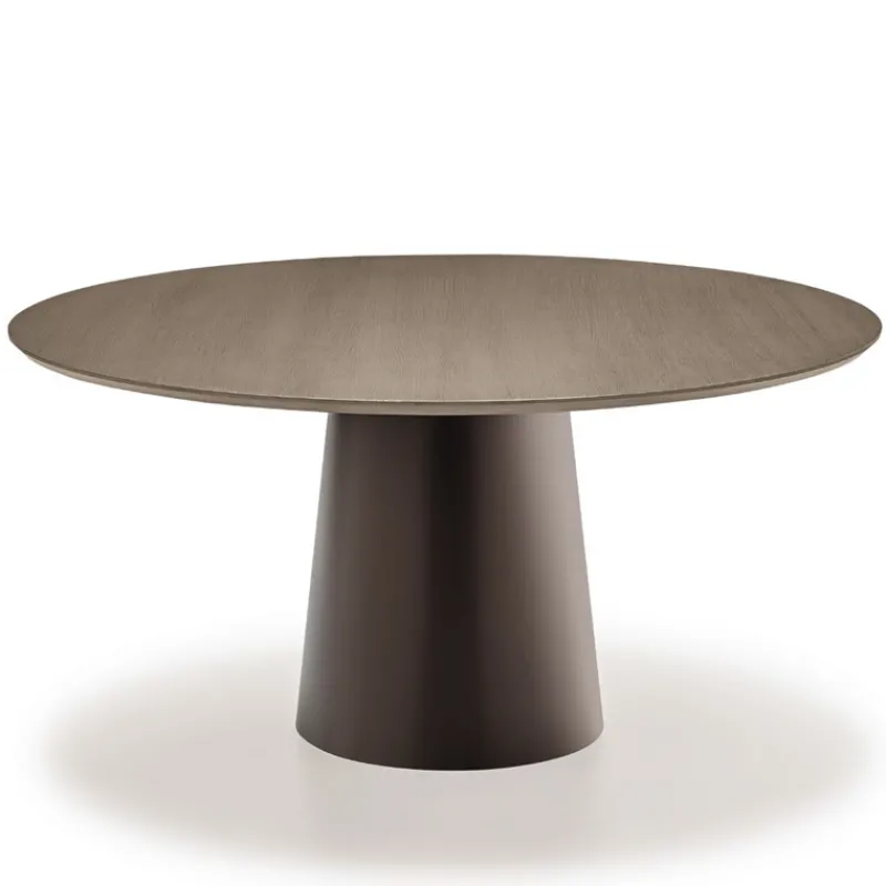 Sovet Italia Totem Sovet® Table design ronde plateau bois> Table De Salle à Manger