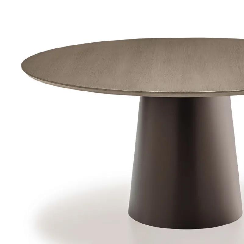 Sovet Italia Totem Sovet® Table design ronde plateau bois> Table De Salle à Manger