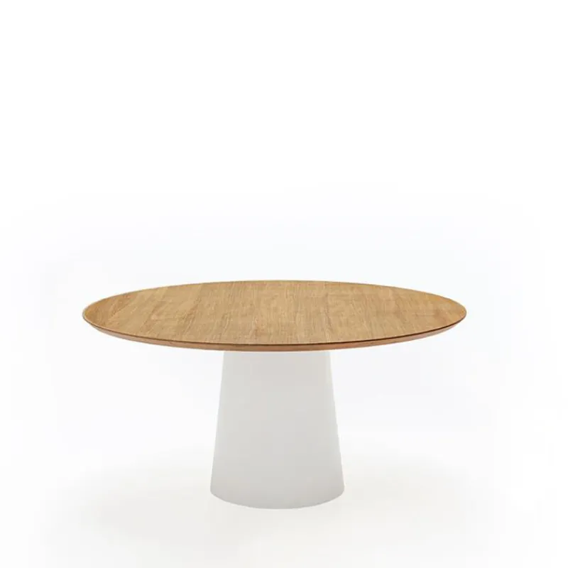 Sovet Italia Totem Sovet® Table design ronde plateau bois> Table De Salle à Manger