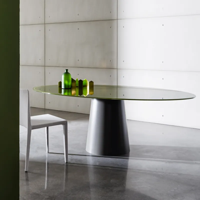 Sovet Italia Totem Sovet® Table ovale design en verre> Table De Salle à Manger