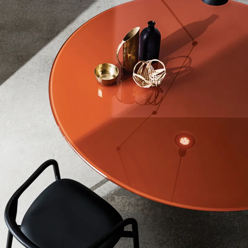 Sovet Italia Totem Sovet® Table ronde design en verre> Table De Salle à Manger
