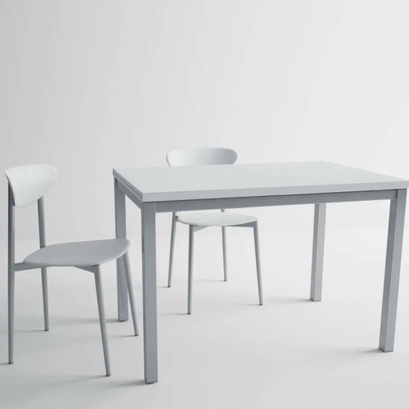 Cancio Toy métal Table de cuisine en verre avec rallonge hauteur 75 cm> Table De Cuisine