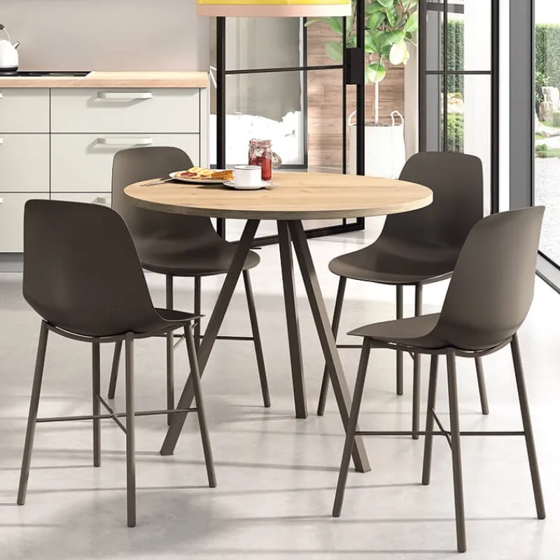 Perfecta Triple Table ronde moderne en stratifié> Table De Cuisine|Table Pour Petit Espace