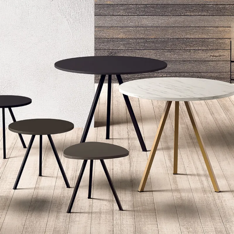 Perfecta Triple Table ronde moderne en stratifié> Table De Cuisine|Table Pour Petit Espace