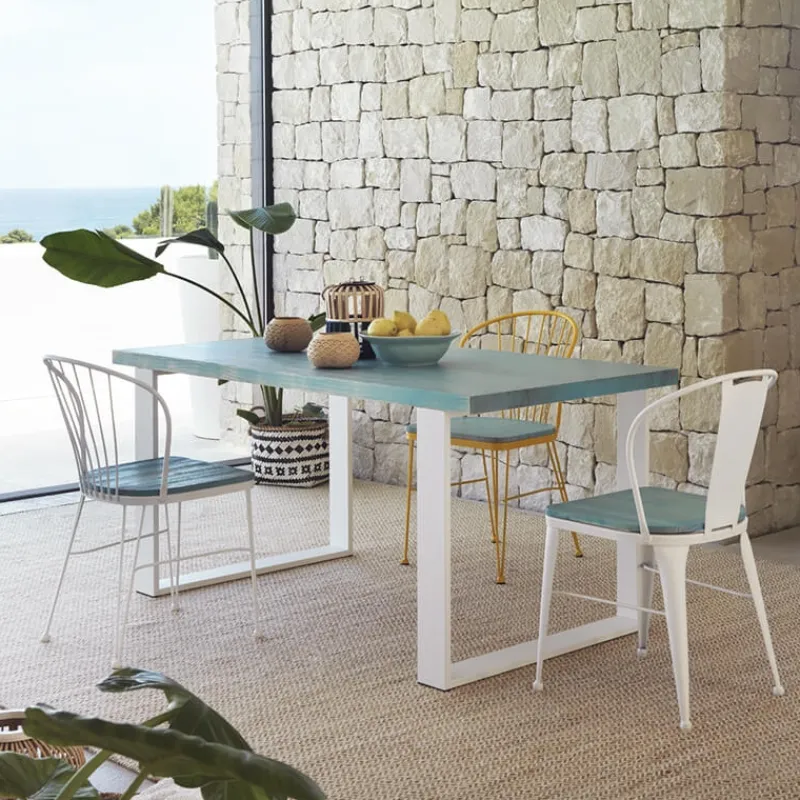 Jayso Tudela Chaise en métal vintage avec dossier filaire> Chaise De Cuisine|Chaise De Salle à Manger