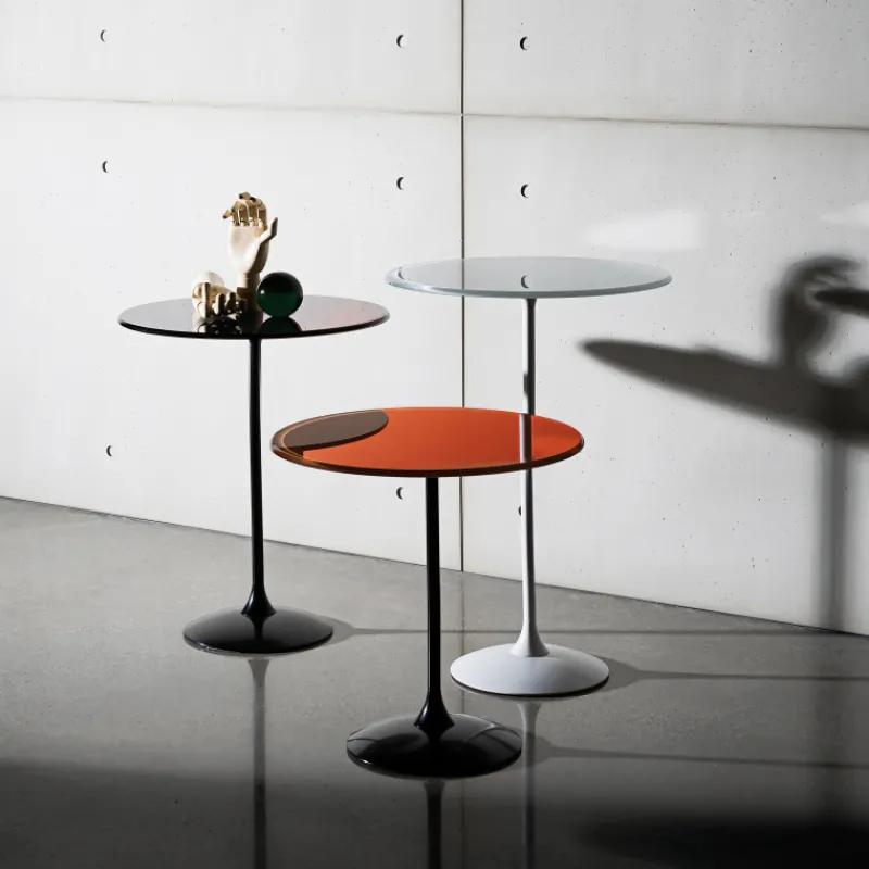 Sovet Italia Tulip Table guéridon en verre> Table De Salon