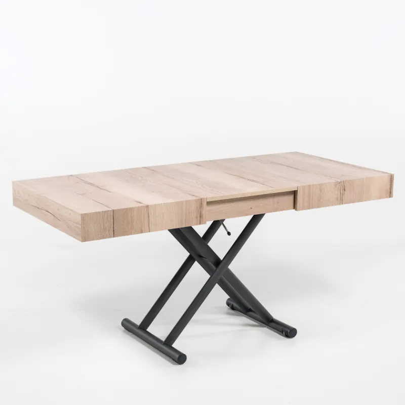 Altacom Ulisse Table relevable en mélaminé avec allonges> Table De Salon|Table Pour Petit Espace