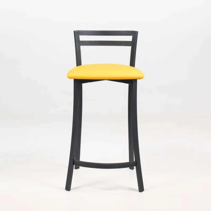 Carrier Urane ® Tabouret snack avec dossier bas en synthétique et métal made in France> Tabouret Snack (assise +/- 65 Cm)|Tabouret De Bar (assise +/- 80 Cm)