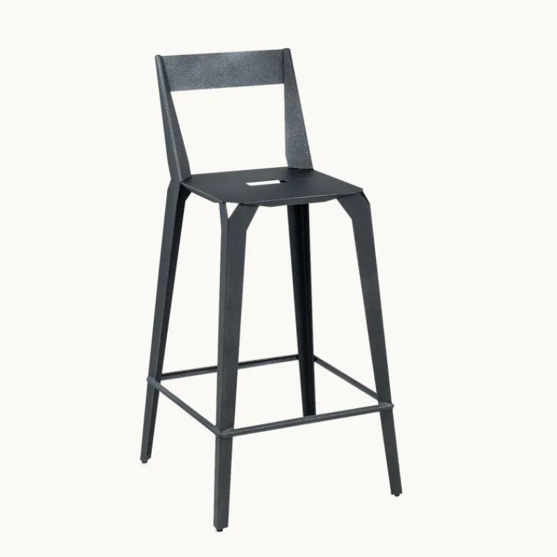 Carrier Valence ® Tabouret snack industriel français en métal avec dossier> Tabouret De Bar (assise +/- 80 Cm)|Tabouret Snack (assise +/- 65 Cm)