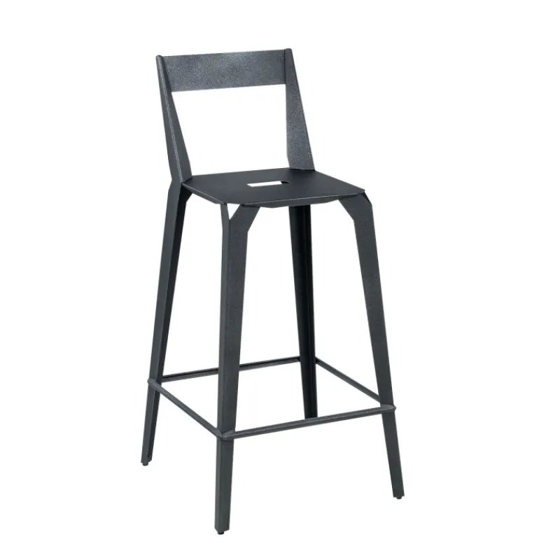 Carrier Valence ® Tabouret snack industriel français en métal avec dossier> Tabouret De Bar (assise +/- 80 Cm)|Tabouret Snack (assise +/- 65 Cm)