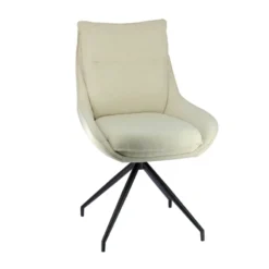 ValentineChaise pivotante en tissu avec poignée et pieds en métal> Chaise De Salle à Manger