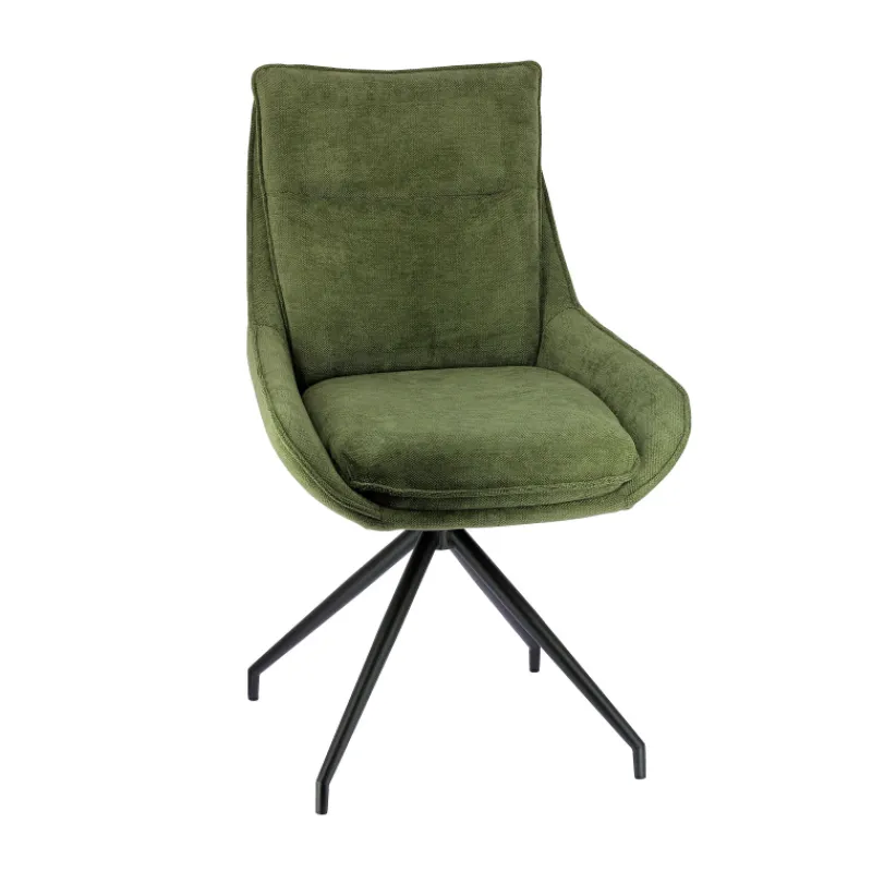 ValentineChaise pivotante en tissu avec poignée et pieds en métal> Chaise De Salle à Manger