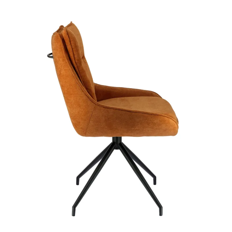ValentineChaise pivotante en tissu avec poignée et pieds en métal> Chaise De Salle à Manger