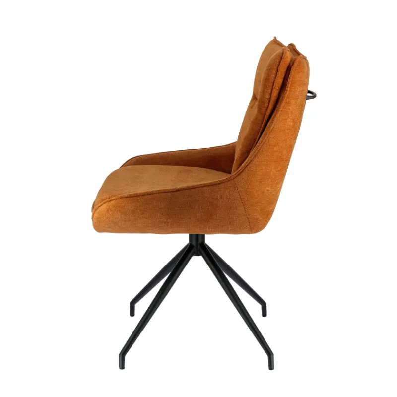 ValentineChaise pivotante en tissu avec poignée et pieds en métal> Chaise De Salle à Manger