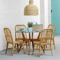 Kok ValérieChaise ethnique en rotin naturel> Chaise De Salle à Manger|Chaise Salon