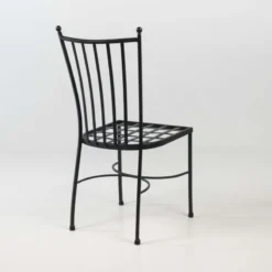 Jayso Venecia Chaise de jardin en acier style provençal><noscript><img width=