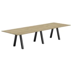 Perfecta Veneto Grande table de salle à manger en mélaminé avec pieds obliques><noscript><img width=
