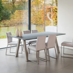 Perfecta Veneto Table moderne rectangulaire en stratifié avec pieds obliques><noscript><img width=