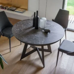 Altacom Venus Table design ronde extensible en céramique> Table De Salle à Manger