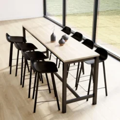 Perfecta Vienna Table haute de cuisine hauteur 90 cm en stratifié et métal><noscript><img width=