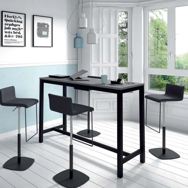 Perfecta Vienna Table haute de cuisine hauteur 110 cm en stratifié et métal> Table De Cuisine|Table Pour Petit Espace