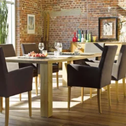 Mobitec Vigo ® Fauteuil de salon en bois et tissu><noscript><img width=
