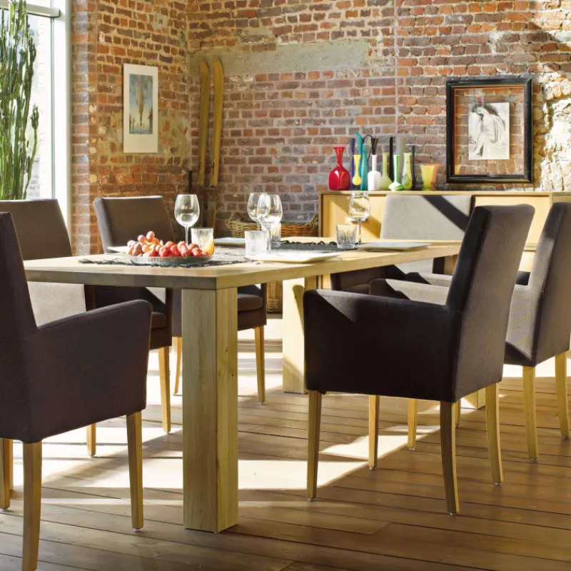 Mobitec Vigo ® Fauteuil de salon en bois et tissu> Chaise De Salle à Manger|Chaise Salon