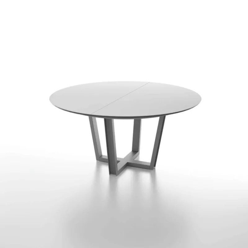 Dexo Viktor Table ronde extensible avec plateau en verre et piétement design> Table De Salle à Manger