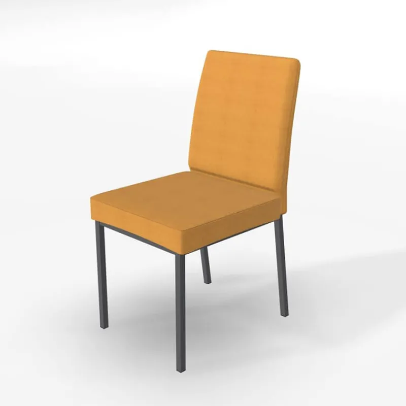 Perfecta Villa Chaise rembourrée en métal et tissu style contemporain> Chaise De Salle à Manger