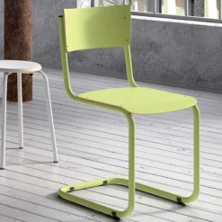 Perfecta Vintage Chaise rétro style écolier avec pieds en luge> Chaise De Cuisine