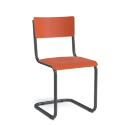 Perfecta Vintage Chaise rétro style écolier avec pieds en luge><noscript><img width=