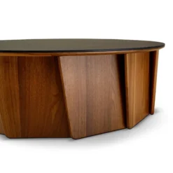 Dasras Volute Table basse ronde en bois et céramique><noscript><img width=