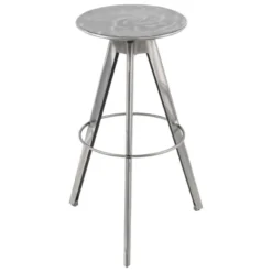 Carrier Vérone ® Tabouret de bar industriel pivotant sans dossier en métal brossé> Tabouret De Bar (assise +/- 80 Cm)