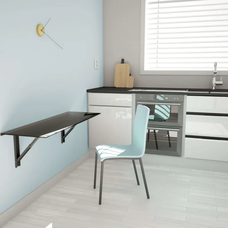 Cancio Vulcano Table murale rabattable en verre> Table De Cuisine|Table Pour Petit Espace