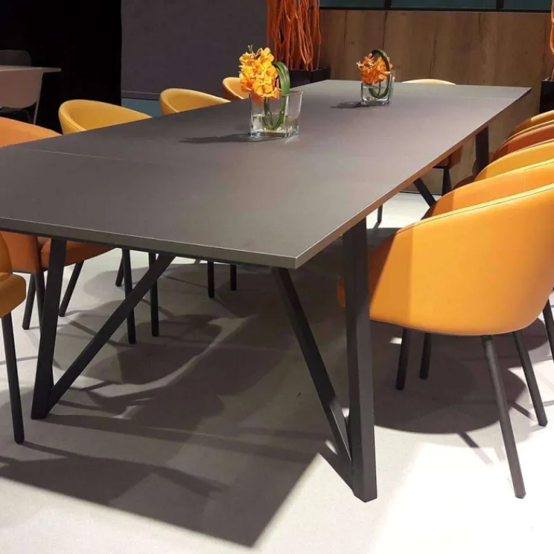 Perfecta Wacko Table design industriel extensible avec pieds en métal> Table De Salle à Manger