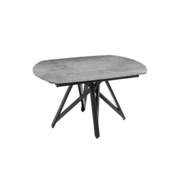 Akante WarholTable moderne en céramique extensible avec pied central design en métal noir><noscript><img width=