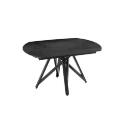 Akante WarholTable moderne en céramique extensible avec pied central design en métal noir><noscript><img width=