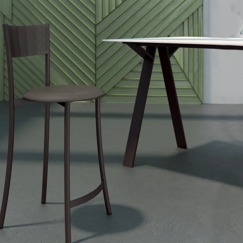 Carrier Wasabi ® Tabouret haut en simili et structure en métal fabrication française> Tabouret Snack (assise +/- 65 Cm)|Tabouret De Bar (assise +/- 80 Cm)