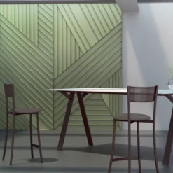 Carrier Wasabi ® Tabouret haut en simili et structure en métal fabrication française><noscript><img width=
