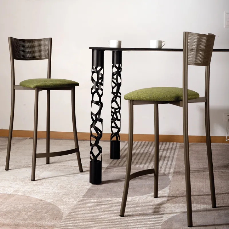 Carrier Wasabi ® Tabouret haut assise en tissu et structure en métal fabrication française> Tabouret Snack (assise +/- 65 Cm)|Tabouret De Bar (assise +/- 80 Cm)