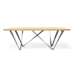Tomasella Wave Table design extensible avec pied en métal> Table De Salle à Manger