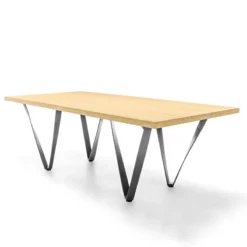 Tomasella Wave Table design rectangulaire avec pied en métal><noscript><img width=