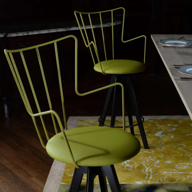 Carrier Well ® Tabouret snack design pivotant en synthétique et métal> Tabouret De Bar (assise +/- 80 Cm)|Tabouret Snack (assise +/- 65 Cm)