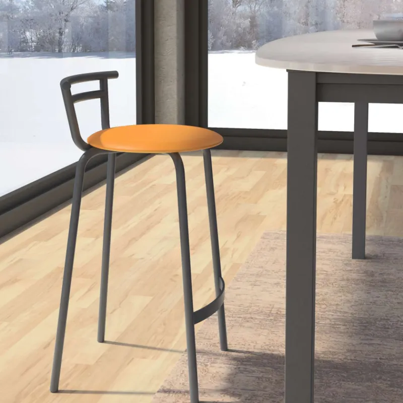 Carrier Xélus ® Tabouret snack fabriqué en France assise ronde rembourrée et structure métal> Tabouret Snack (assise +/- 65 Cm)|Tabouret De Bar (assise +/- 80 Cm)
