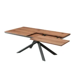 Ozzio 4x4 Table design extensible rectangulaire en bois et métal><noscript><img width=