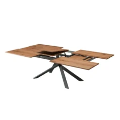 Ozzio 4x4 Table design extensible rectangulaire en bois et métal><noscript><img width=